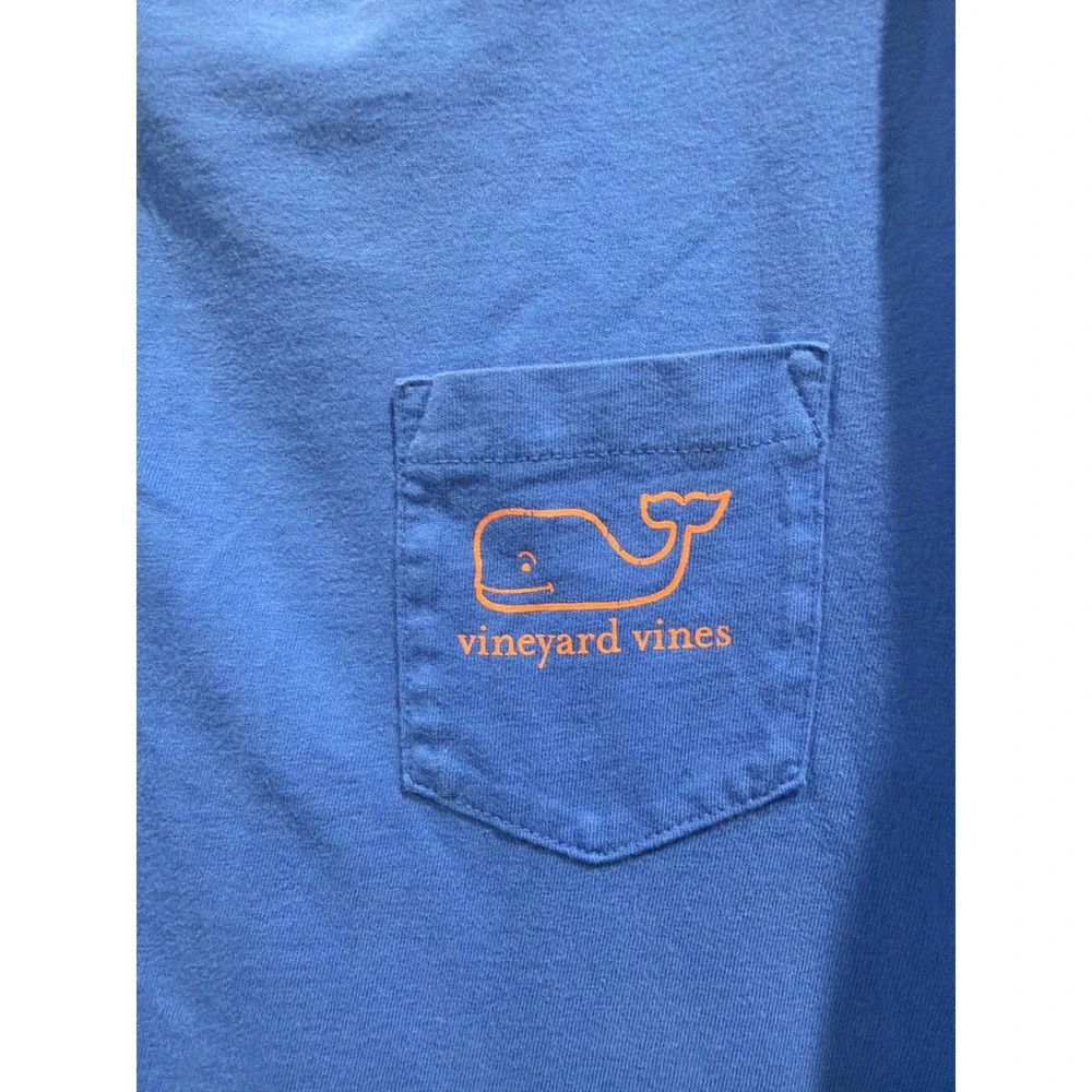 Vineyard Vines T-Shirt Lot Boys Small 8-10 Blue Orange Whale Basketball Prep